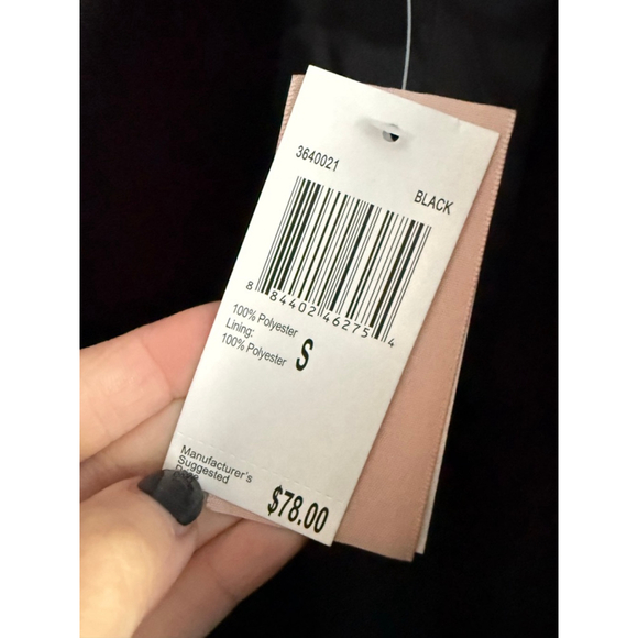 NWT Philosophy Faux Fur Open Front Vest Black Size Small - Picture 4 of 5